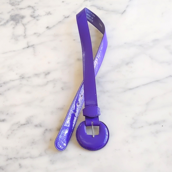 Purple Patent Leather Belt. - Picture 2 of 2